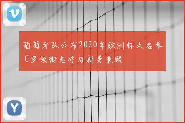 葡萄牙队公布2020年欧洲杯大名单 C罗领衔老将与新秀兼顾